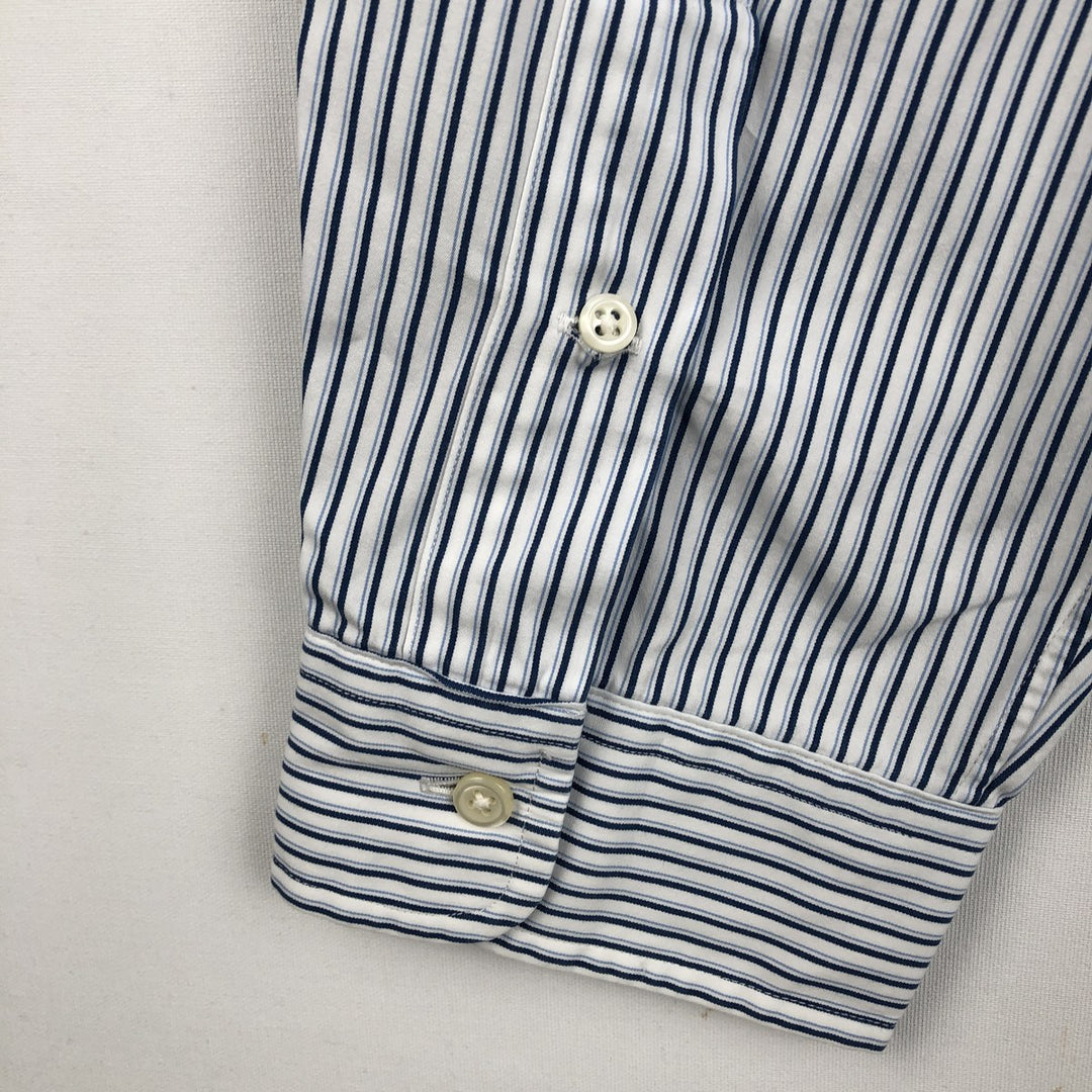 Ralph Lauren Classic Fit Long Sleeve Button Down Striped Shirt Men's XL cotton white type Vintage Second Hand