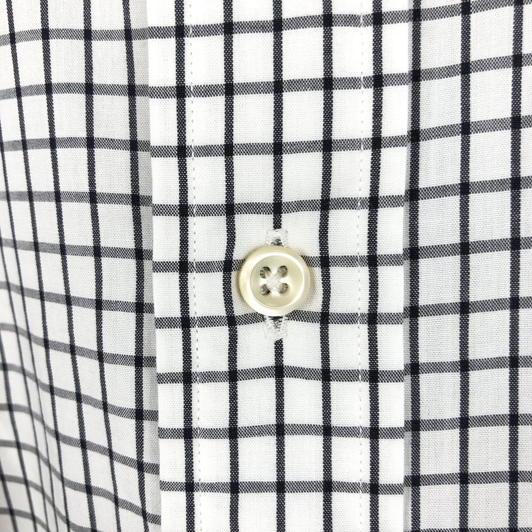 Ralph Lauren YARMOUTH Long Sleeve Button Down Check Shirt Men's XL cotton white type Vintage Second Hand