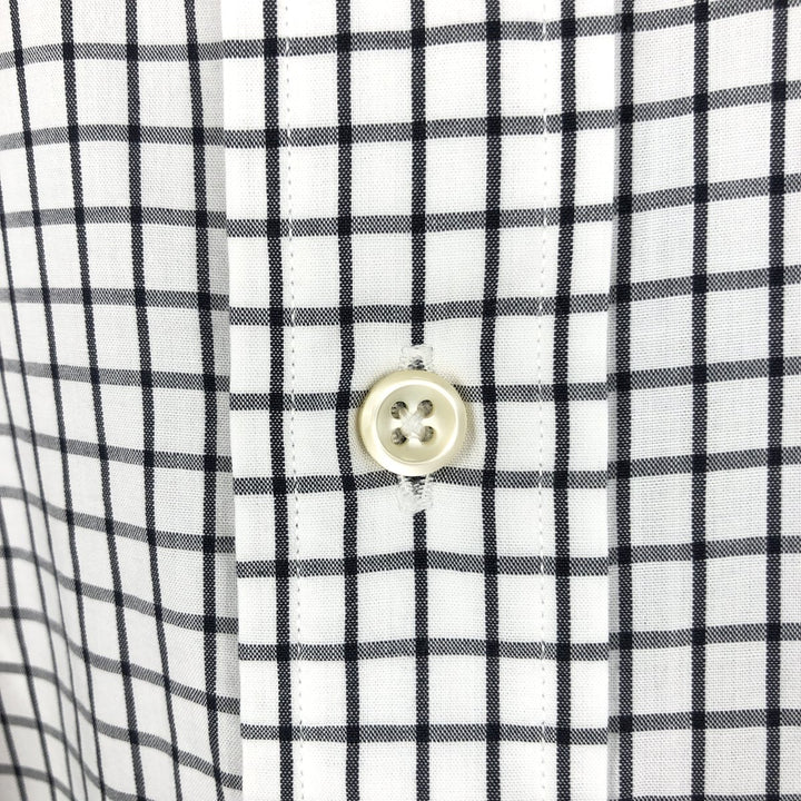 Ralph Lauren YARMOUTH Long Sleeve Button Down Check Shirt Men's XL cotton white type Vintage Second Hand