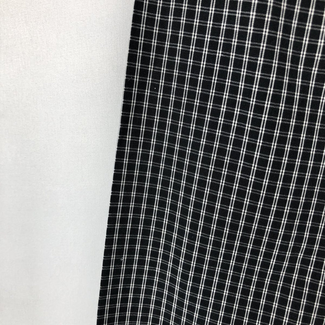 Ralph Lauren POLO by Ralph Lauren MARLOWE long-sleeved cotton check shirt, men's size M cotton navy blue type Vintage Second Hand