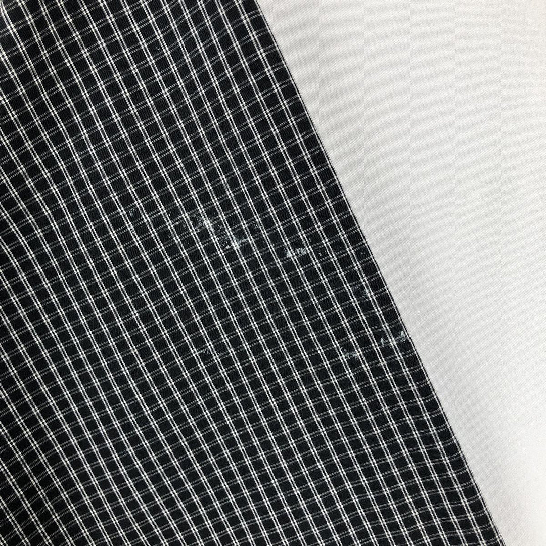 Ralph Lauren POLO by Ralph Lauren MARLOWE long-sleeved cotton check shirt, men's size M cotton navy blue type Vintage Second Hand