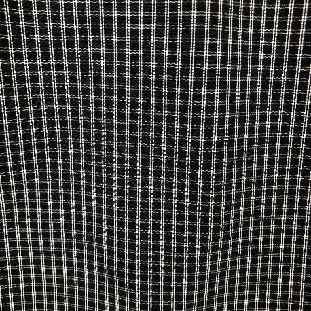 Ralph Lauren POLO by Ralph Lauren MARLOWE long-sleeved cotton check shirt, men's size M cotton navy blue type Vintage Second Hand