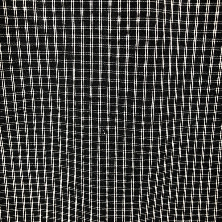 Ralph Lauren POLO by Ralph Lauren MARLOWE long-sleeved cotton check shirt, men's size M cotton navy blue type Vintage Second Hand