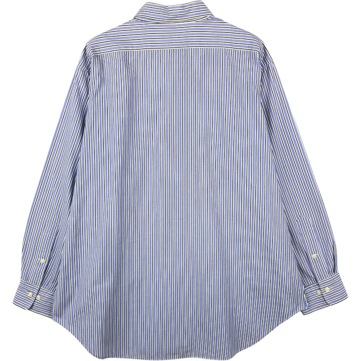 Ralph Lauren POLO by Ralph Lauren ANDREW Long Sleeve Cotton Striped Shirt Men's L cotton blue type Vintage Second Hand