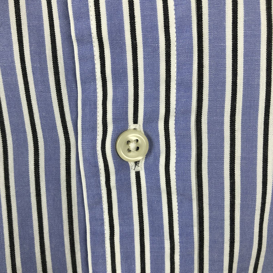 Ralph Lauren POLO by Ralph Lauren ANDREW Long Sleeve Cotton Striped Shirt Men's L cotton blue type Vintage Second Hand