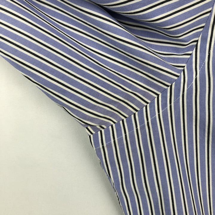 Ralph Lauren POLO by Ralph Lauren ANDREW Long Sleeve Cotton Striped Shirt Men's L cotton blue type Vintage Second Hand