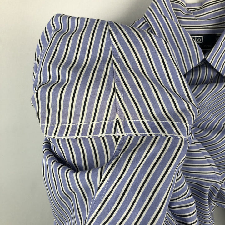 Ralph Lauren POLO by Ralph Lauren ANDREW Long Sleeve Cotton Striped Shirt Men's L cotton blue type Vintage Second Hand