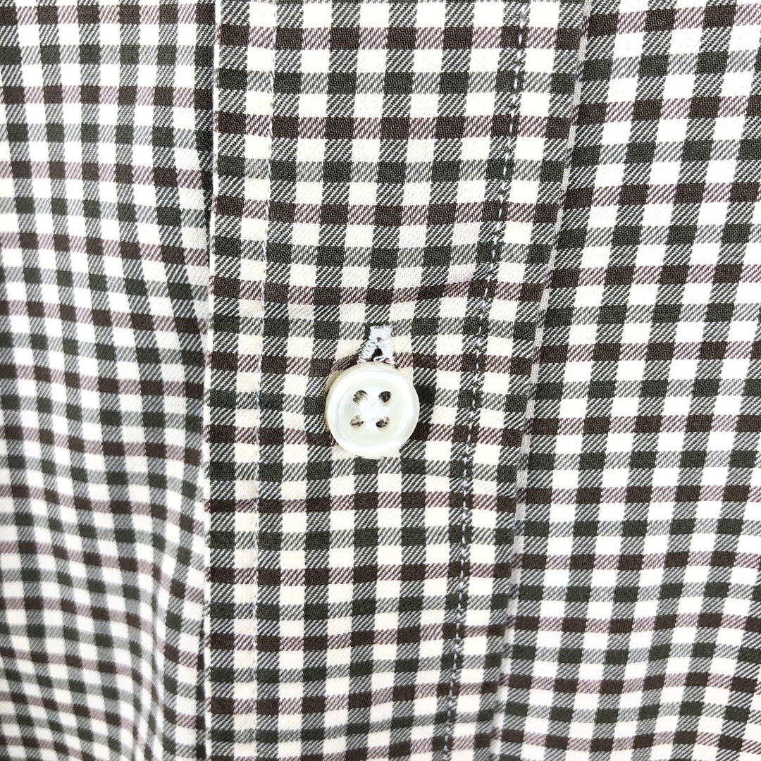 Ralph Lauren Classic Fit Long Sleeve Button Down Check Shirt Men's XXL cotton brown type Vintage Second Hand