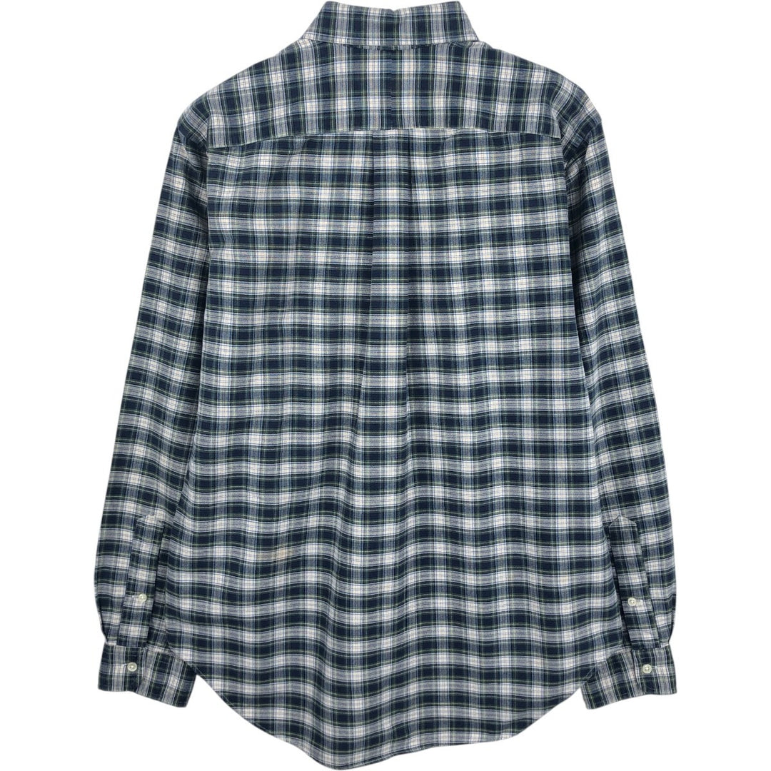 Ralph Lauren Classic Fit Long Sleeve Button Down Check Shirt Men's M cotton green type Vintage Second Hand