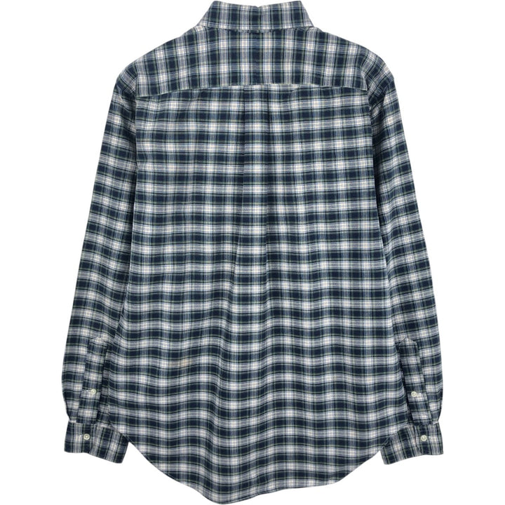 Ralph Lauren Classic Fit Long Sleeve Button Down Check Shirt Men's M cotton green type Vintage Second Hand