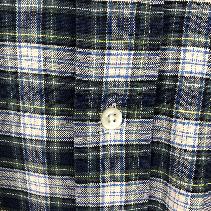 Ralph Lauren Classic Fit Long Sleeve Button Down Check Shirt Men's M cotton green type Vintage Second Hand