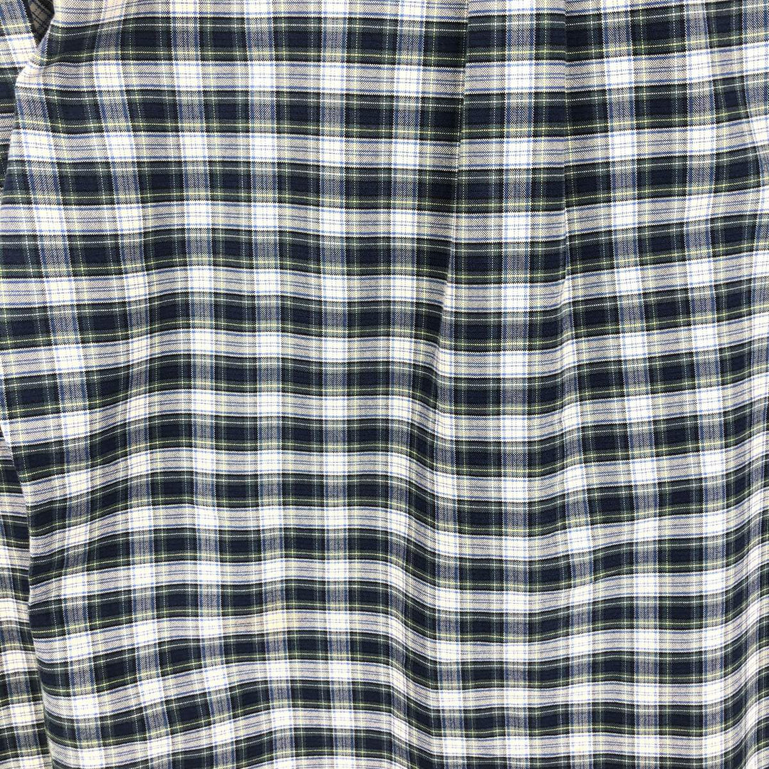 Ralph Lauren Classic Fit Long Sleeve Button Down Check Shirt Men's M cotton green type Vintage Second Hand