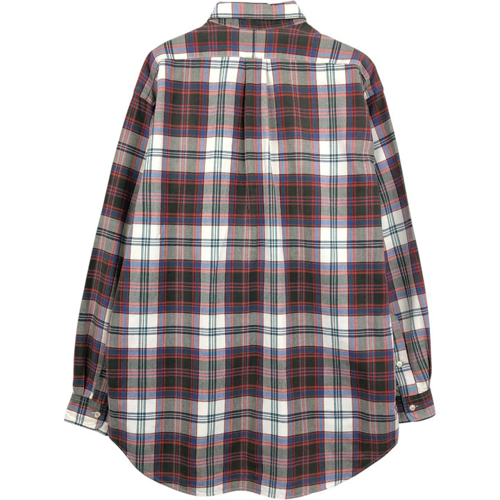 Ralph Lauren long sleeve button down check shirt, men's size L cotton red type Vintage Second Hand