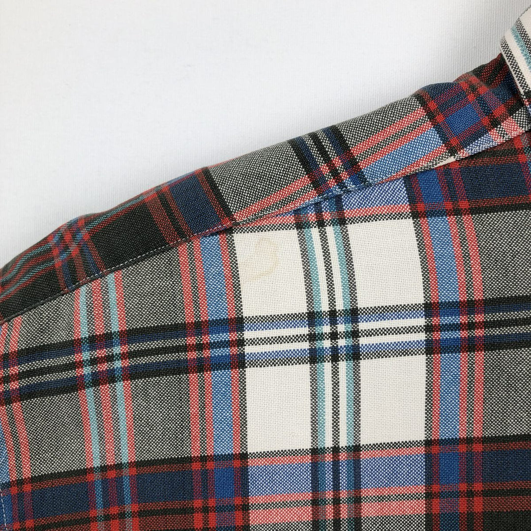 Ralph Lauren long sleeve button down check shirt, men's size L cotton red type Vintage Second Hand