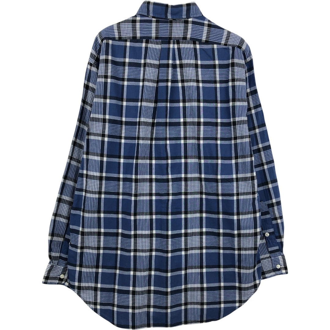 Ralph Lauren BLAKE long sleeve button down check shirt, men's size M cotton blue type Vintage Second Hand