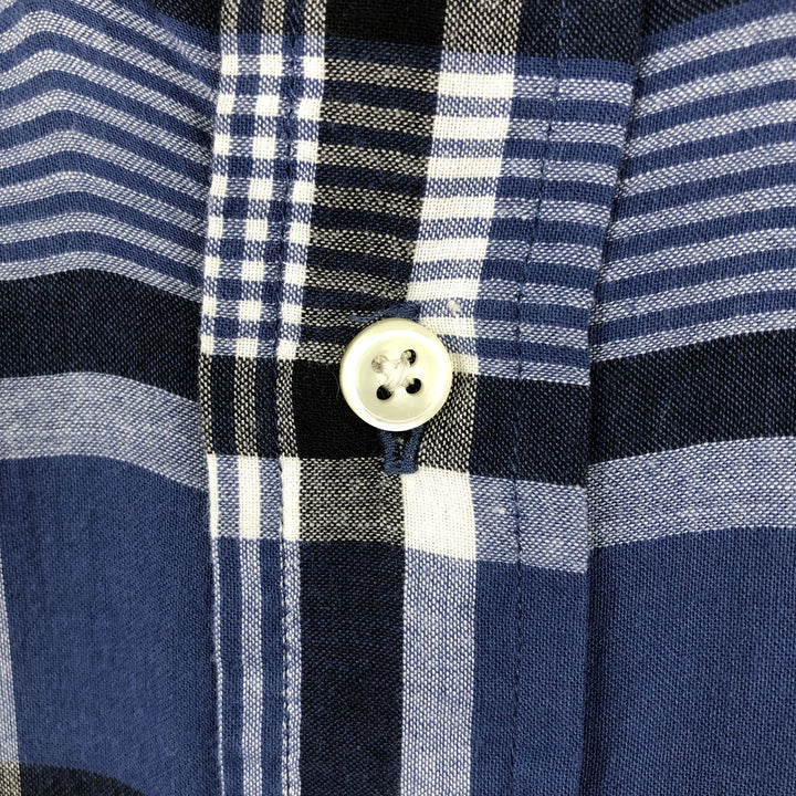 Ralph Lauren BLAKE long sleeve button down check shirt, men's size M cotton blue type Vintage Second Hand