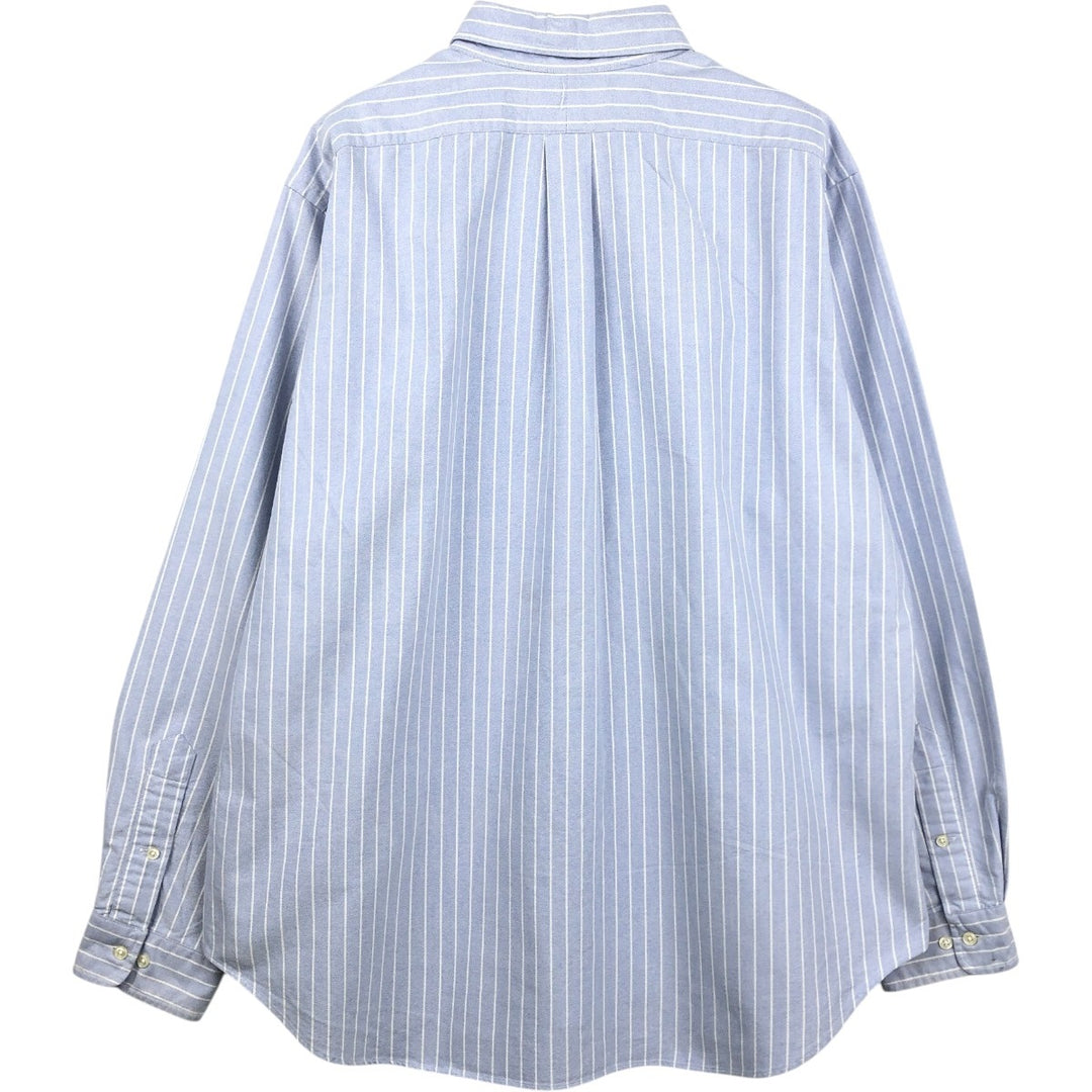 Ralph Lauren Classic Fit Long Sleeve Button Down Striped Shirt Men's XL cotton Blue type light blue Vintage Second Hand