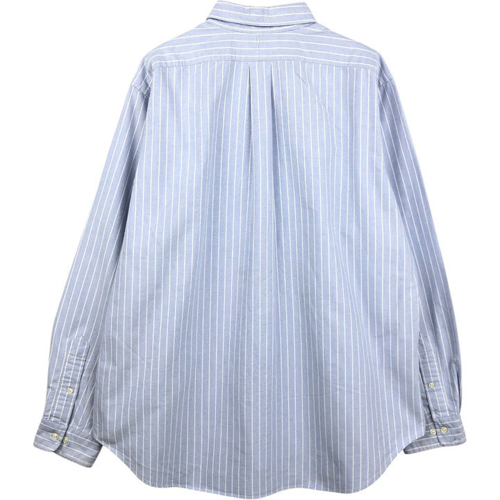 Ralph Lauren Classic Fit Long Sleeve Button Down Striped Shirt Men's XL cotton Blue type light blue Vintage Second Hand