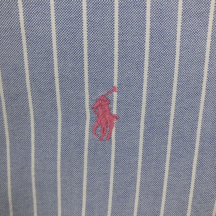 Ralph Lauren Classic Fit Long Sleeve Button Down Striped Shirt Men's XL cotton Blue type light blue Vintage Second Hand