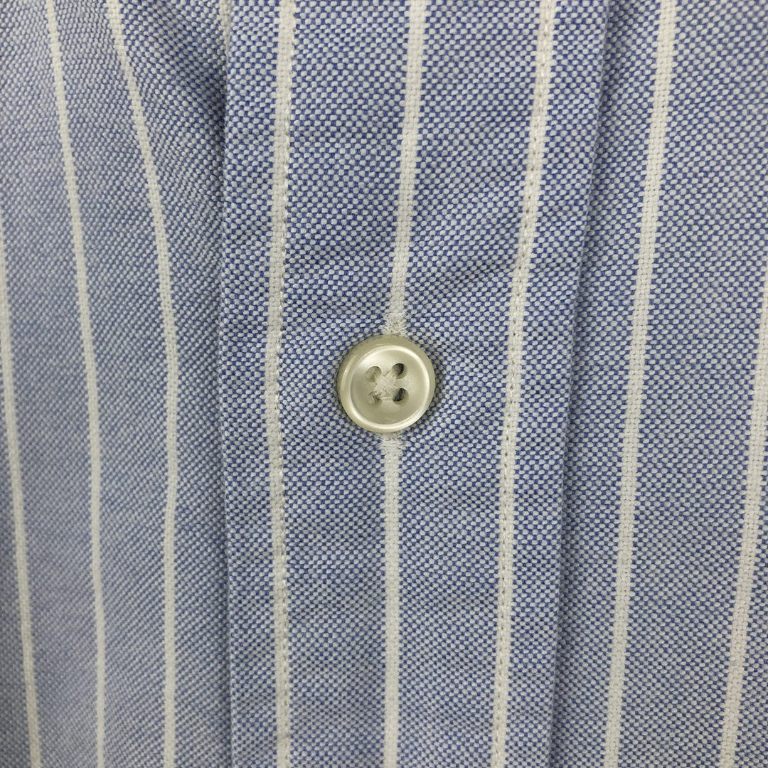 Ralph Lauren Classic Fit Long Sleeve Button Down Striped Shirt Men's XL cotton Blue type light blue Vintage Second Hand