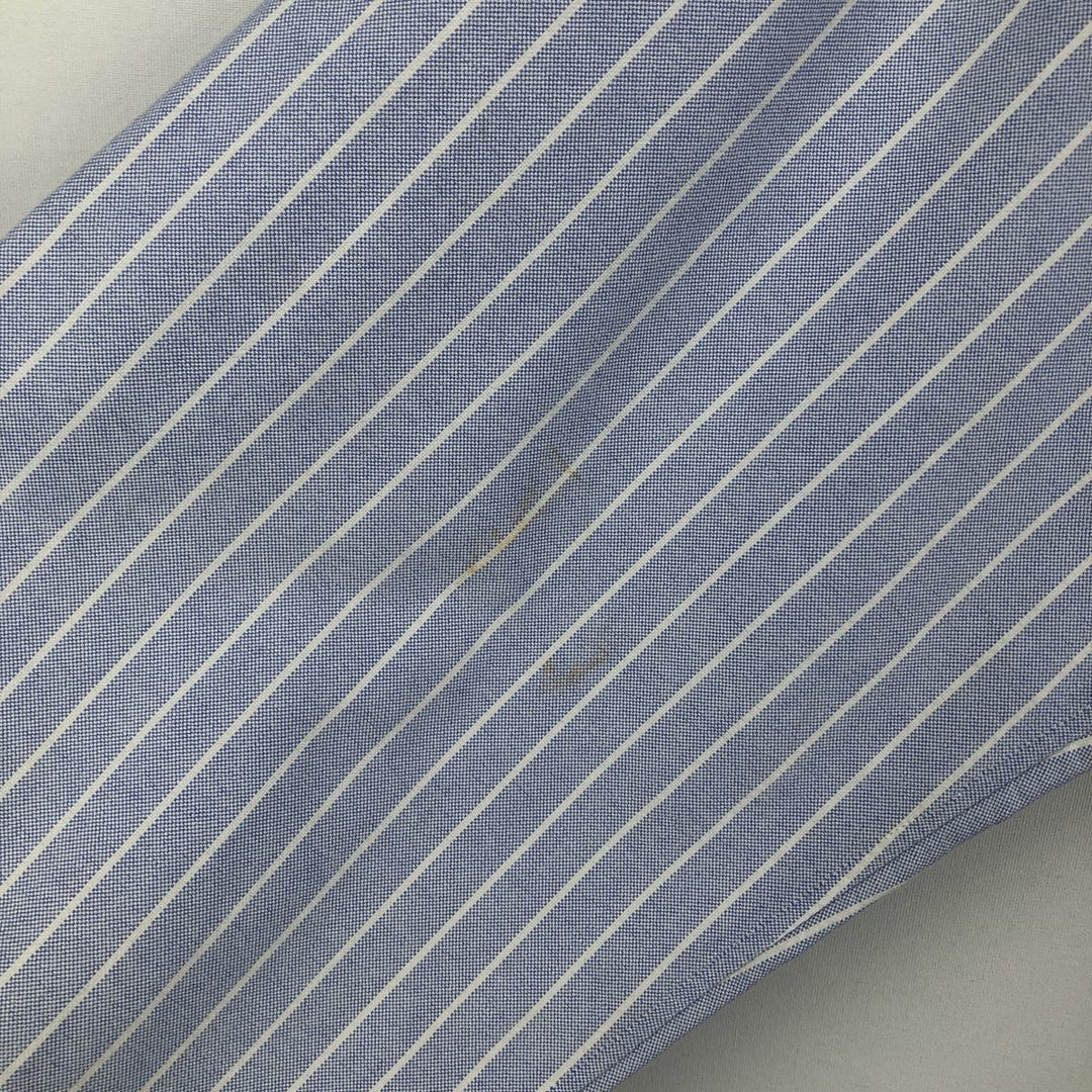 Ralph Lauren Classic Fit Long Sleeve Button Down Striped Shirt Men's XL cotton Blue type light blue Vintage Second Hand