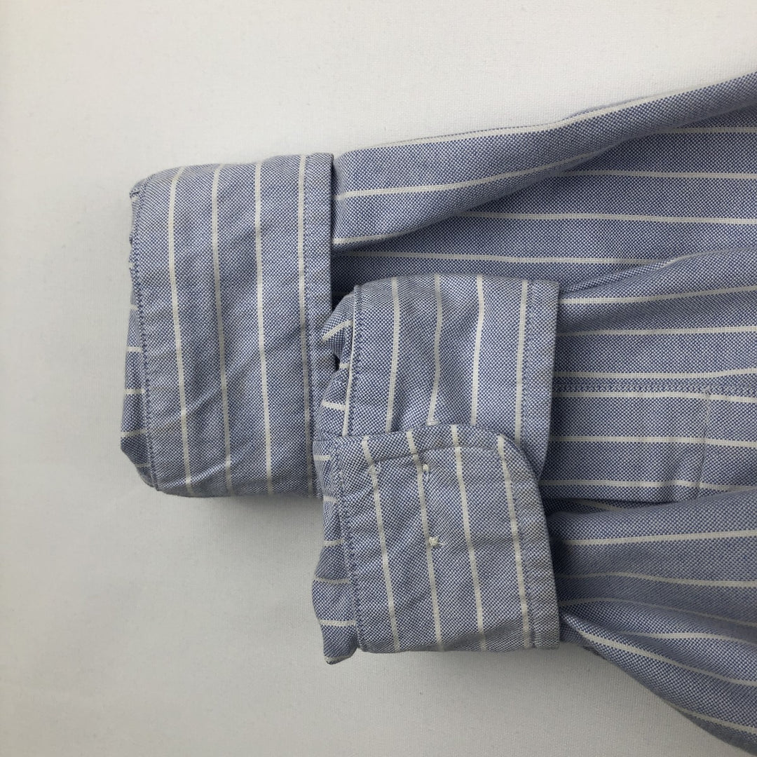Ralph Lauren Classic Fit Long Sleeve Button Down Striped Shirt Men's XL cotton Blue type light blue Vintage Second Hand
