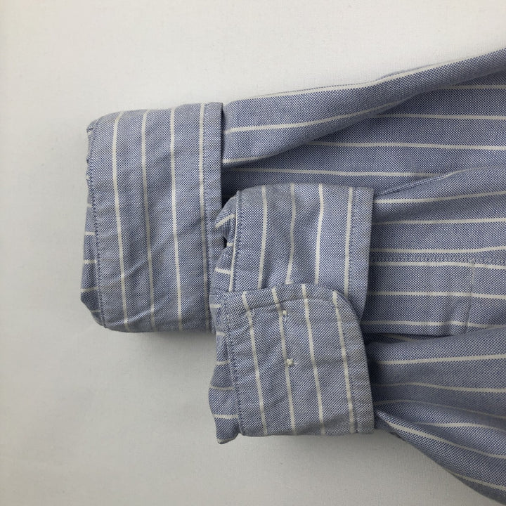 Ralph Lauren Classic Fit Long Sleeve Button Down Striped Shirt Men's XL cotton Blue type light blue Vintage Second Hand