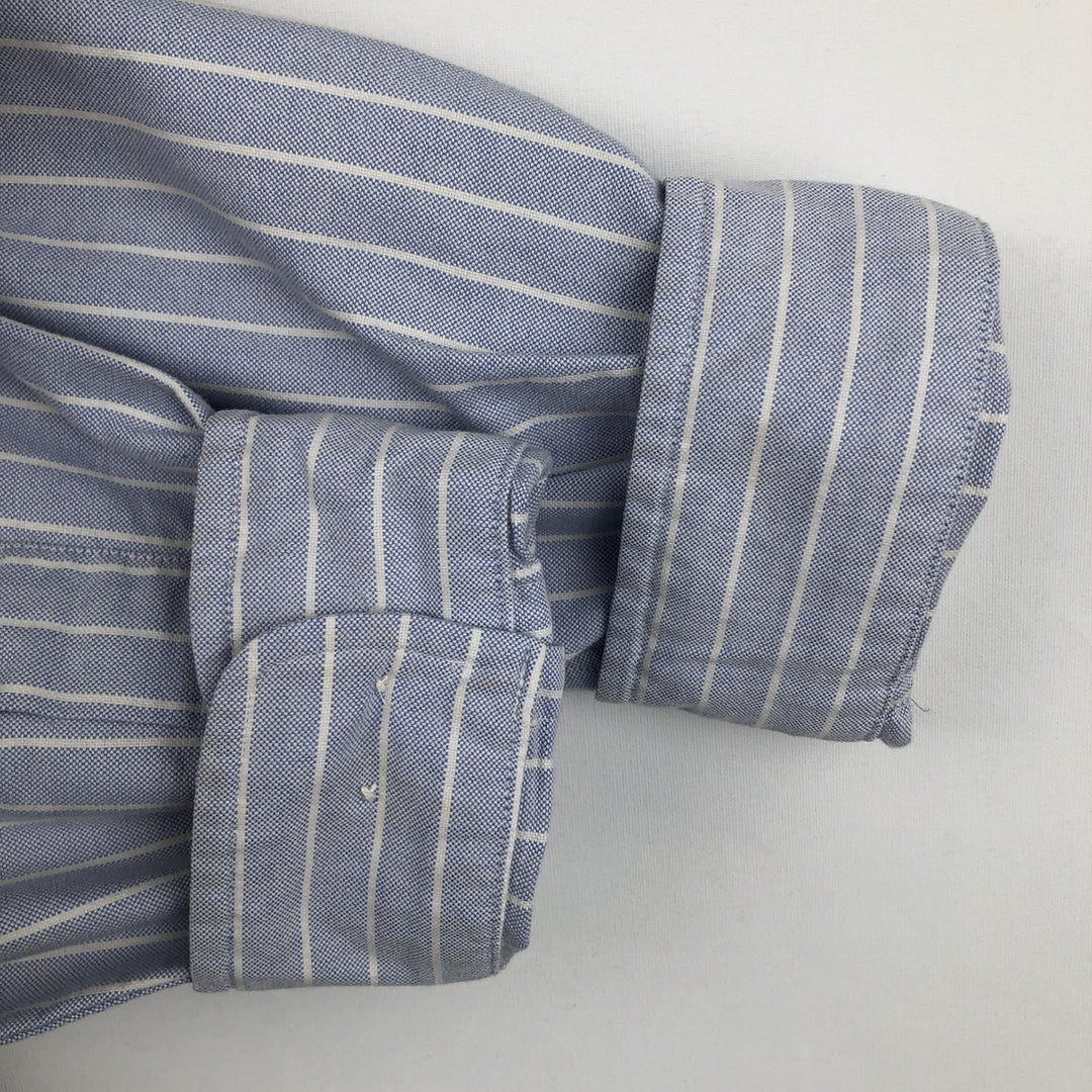 Ralph Lauren Classic Fit Long Sleeve Button Down Striped Shirt Men's XL cotton Blue type light blue Vintage Second Hand