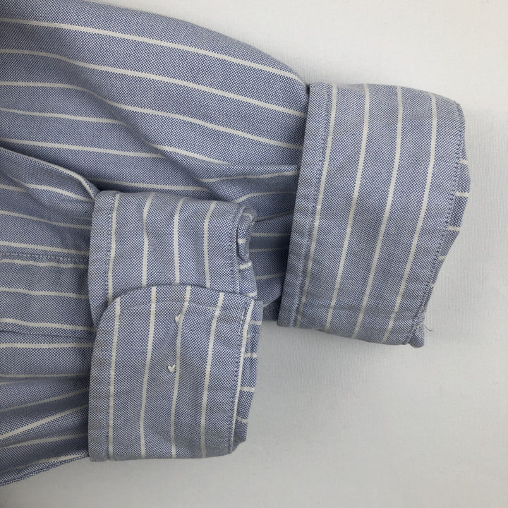Ralph Lauren Classic Fit Long Sleeve Button Down Striped Shirt Men's XL cotton Blue type light blue Vintage Second Hand