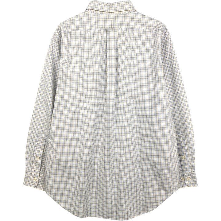 Ralph Lauren Classic Fit Long Sleeve Button Down Check Shirt Men's Size L cotton white type Vintage Second Hand