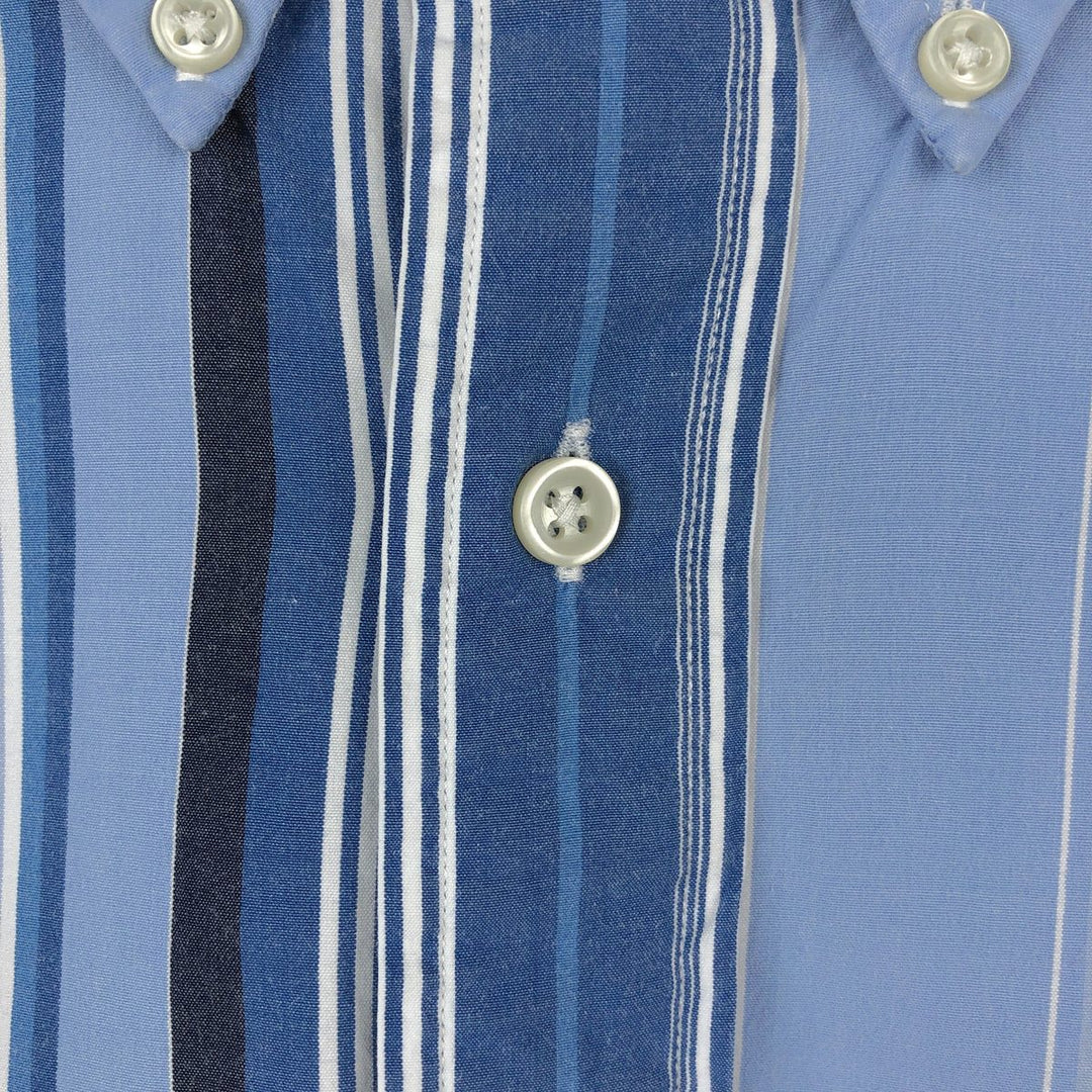 Ralph Lauren Classic Fit Multi-Stripe Long Sleeve Button-Down Striped Shirt, Men's XL cotton blue type Vintage Second Hand