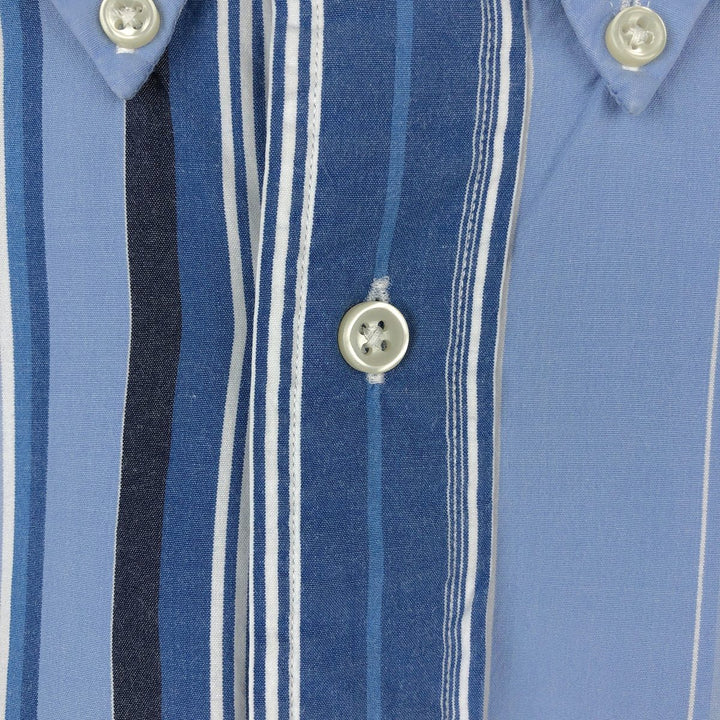 Ralph Lauren Classic Fit Multi-Stripe Long Sleeve Button-Down Striped Shirt, Men's XL cotton blue type Vintage Second Hand