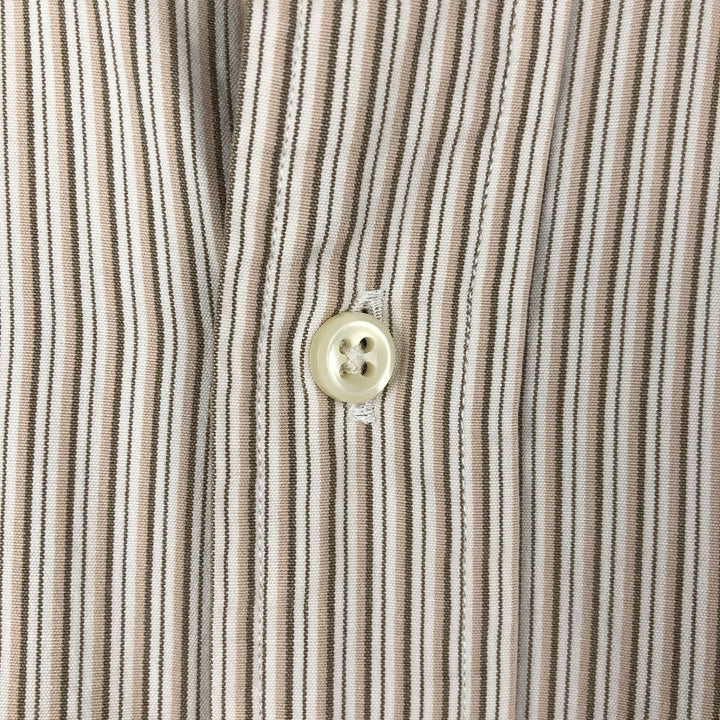 Ralph Lauren BLAKE Multi-Stripe Long Sleeve Button-Down Striped Shirt, Men's XL cotton Beige type Vintage Second Hand