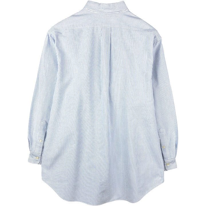 Ralph Lauren YARMOUTH Long Sleeve Button-Down Striped Shirt, Men's Size L cotton blue type Vintage Second Hand