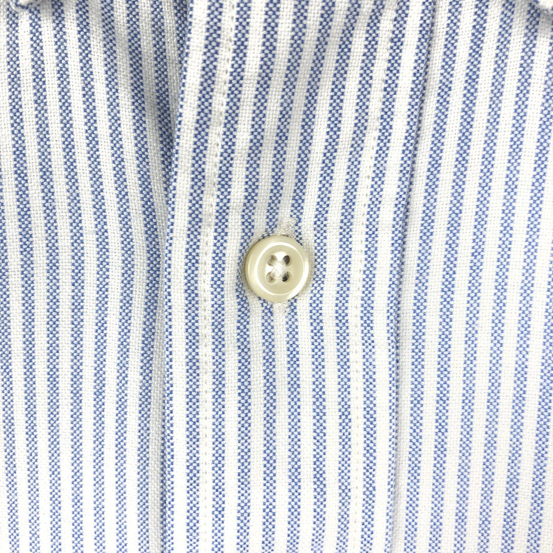 Ralph Lauren YARMOUTH Long Sleeve Button-Down Striped Shirt, Men's Size L cotton blue type Vintage Second Hand