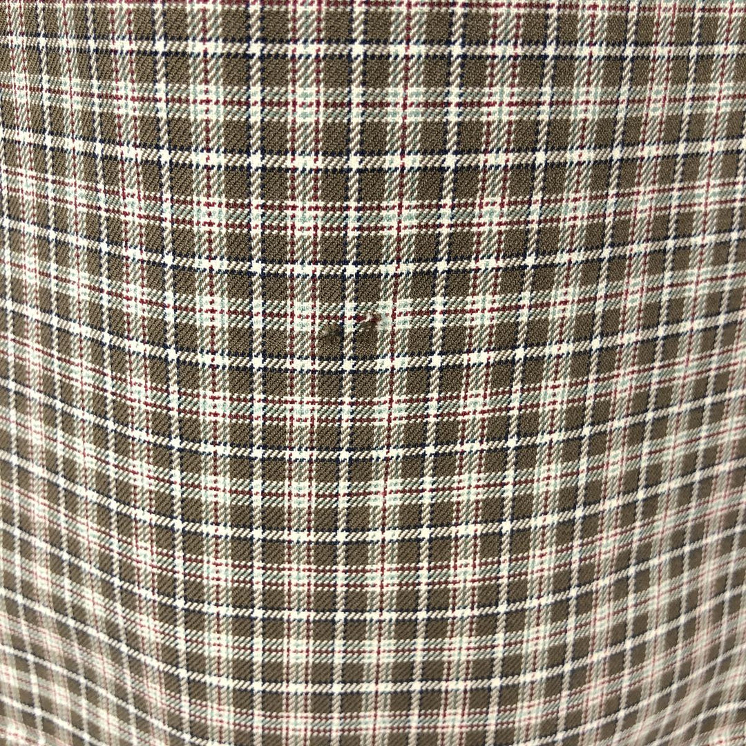 Ralph Lauren Classic Fit Long Sleeve Button Down Check Shirt Men's Size L cotton brown type Vintage Second Hand