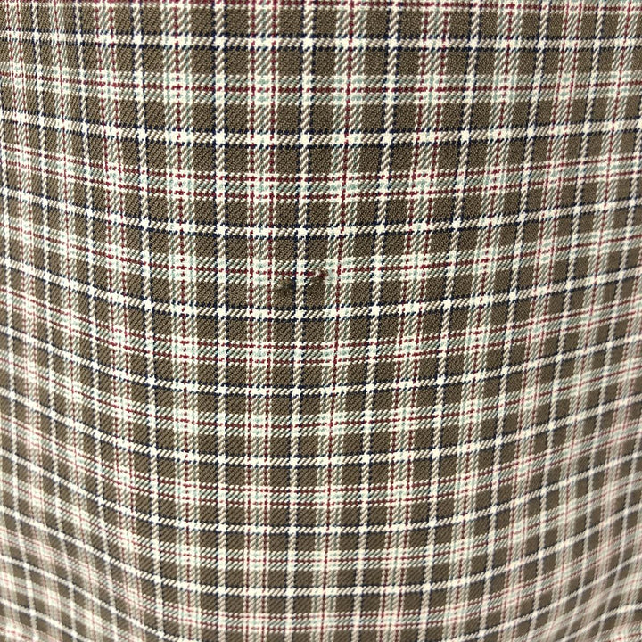 Ralph Lauren Classic Fit Long Sleeve Button Down Check Shirt Men's Size L cotton brown type Vintage Second Hand