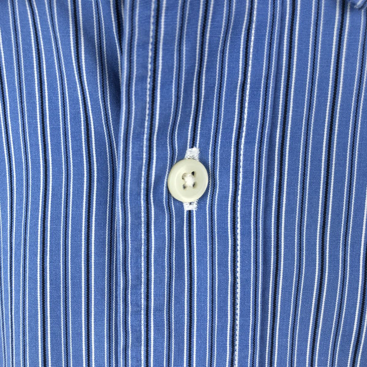 Ralph Lauren Classic Fit Multi-Stripe Long Sleeve Button-Down Striped Shirt, Men's XL cotton blue type Vintage Second Hand