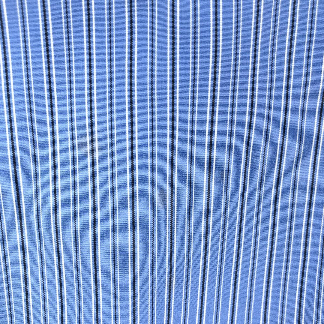 Ralph Lauren Classic Fit Multi-Stripe Long Sleeve Button-Down Striped Shirt, Men's XL cotton blue type Vintage Second Hand