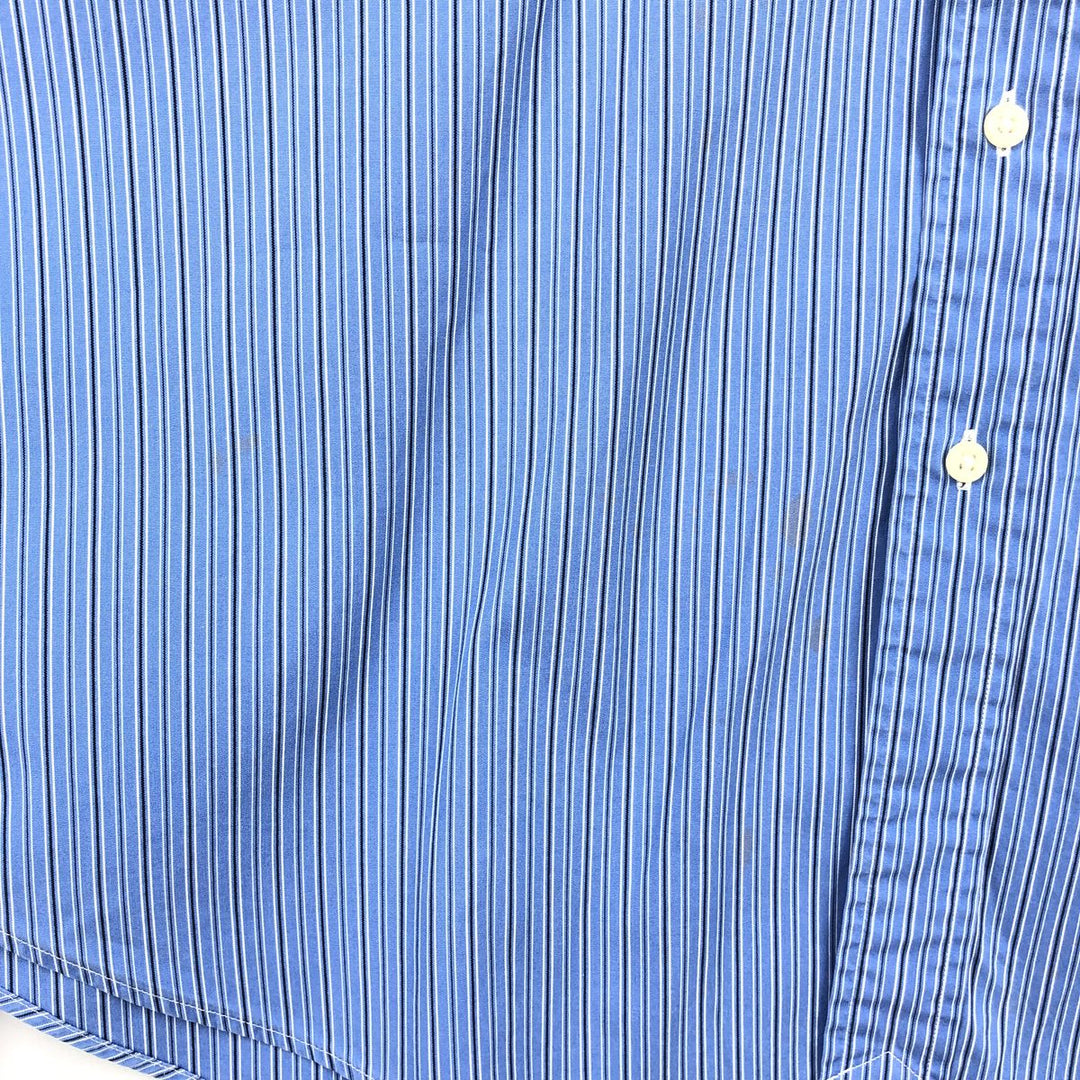 Ralph Lauren Classic Fit Multi-Stripe Long Sleeve Button-Down Striped Shirt, Men's XL cotton blue type Vintage Second Hand
