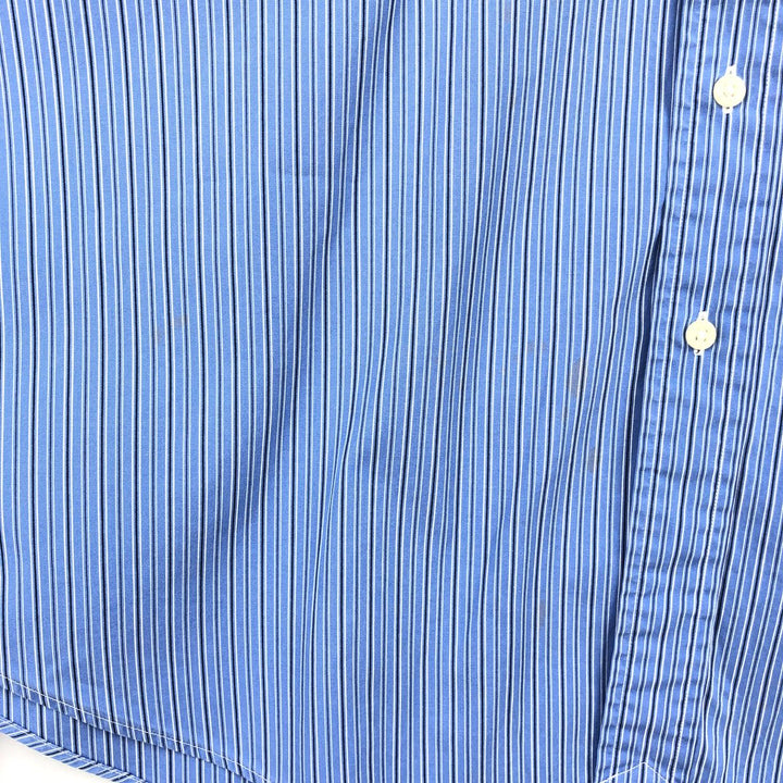 Ralph Lauren Classic Fit Multi-Stripe Long Sleeve Button-Down Striped Shirt, Men's XL cotton blue type Vintage Second Hand