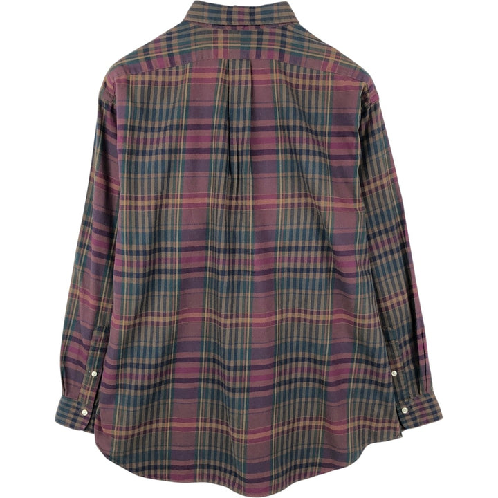 Ralph Lauren long sleeve button down check shirt, men's XL size cotton red type Vintage Second Hand