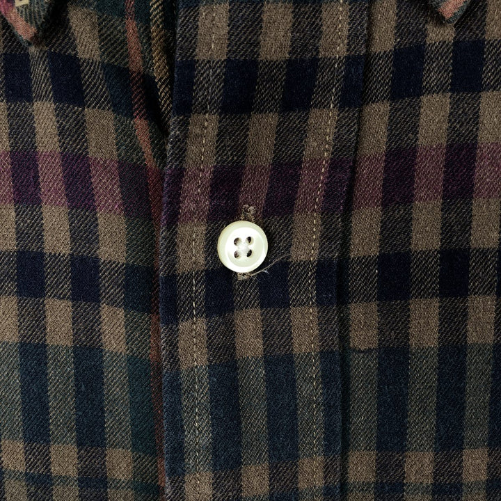 Ralph Lauren long sleeve button down check shirt, men's XL size cotton red type Vintage Second Hand