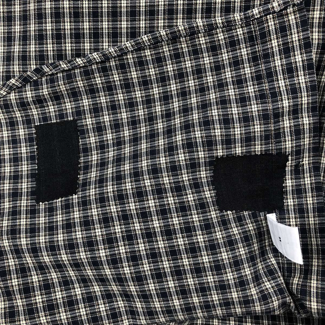 Ralph Lauren Classic Fit Long Sleeve Button Down Check Shirt Men's Size L cotton navy blue type Vintage Second Hand