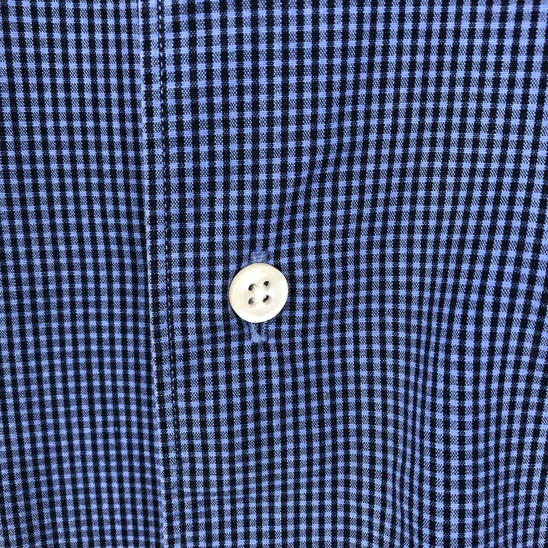 Ralph Lauren MARLOWE long sleeve button down check shirt, men's size M cotton blue type Vintage Second Hand
