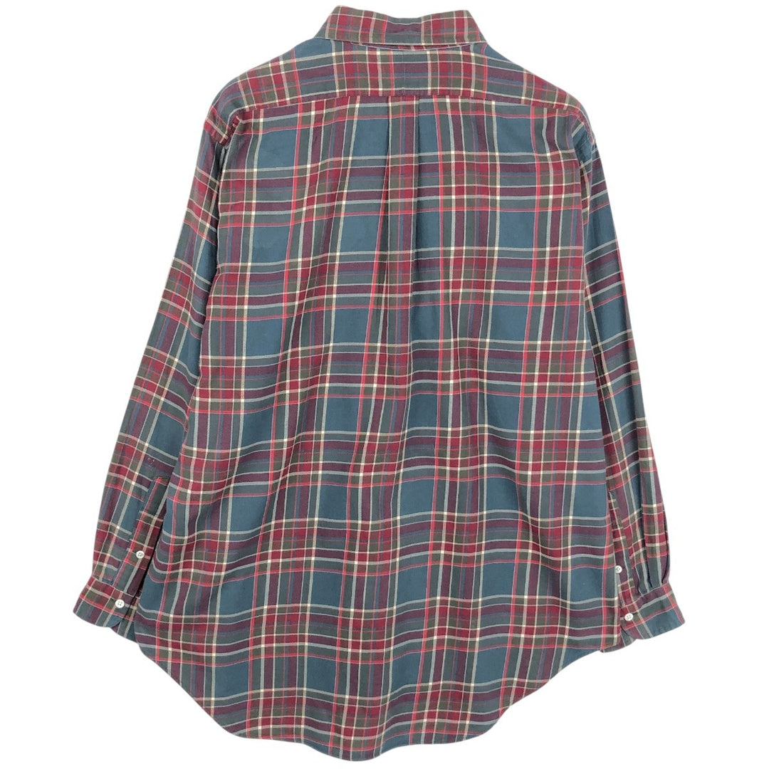 Ralph Lauren long sleeve button down check shirt, men's XL size cotton Green type dark green Vintage Second Hand