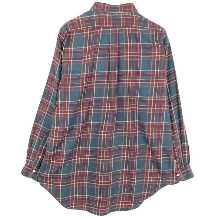 Ralph Lauren long sleeve button down check shirt, men's XL size cotton Green type dark green Vintage Second Hand