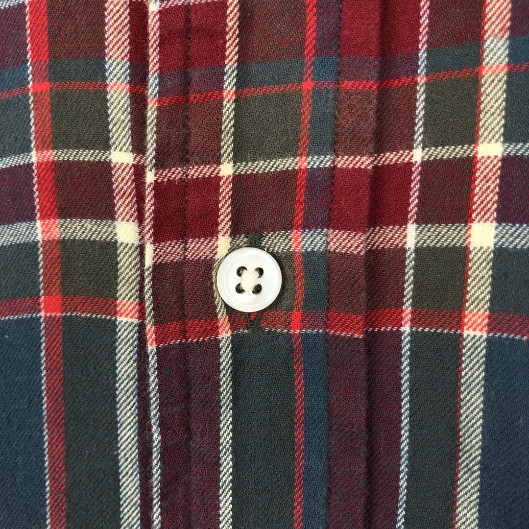 Ralph Lauren long sleeve button down check shirt, men's XL size cotton Green type dark green Vintage Second Hand