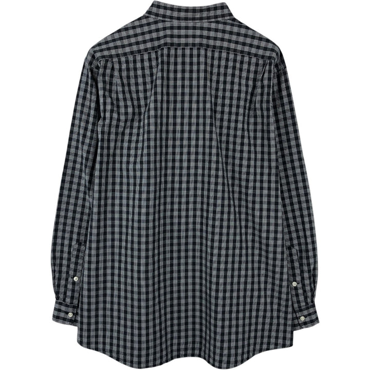 Ralph Lauren POLO by Ralph Lauren LOWELL SPORT Long-Sleeve Button-Down Check Shirt, Men's Size XXL (approx.) cotton black type Vintage Second Hand