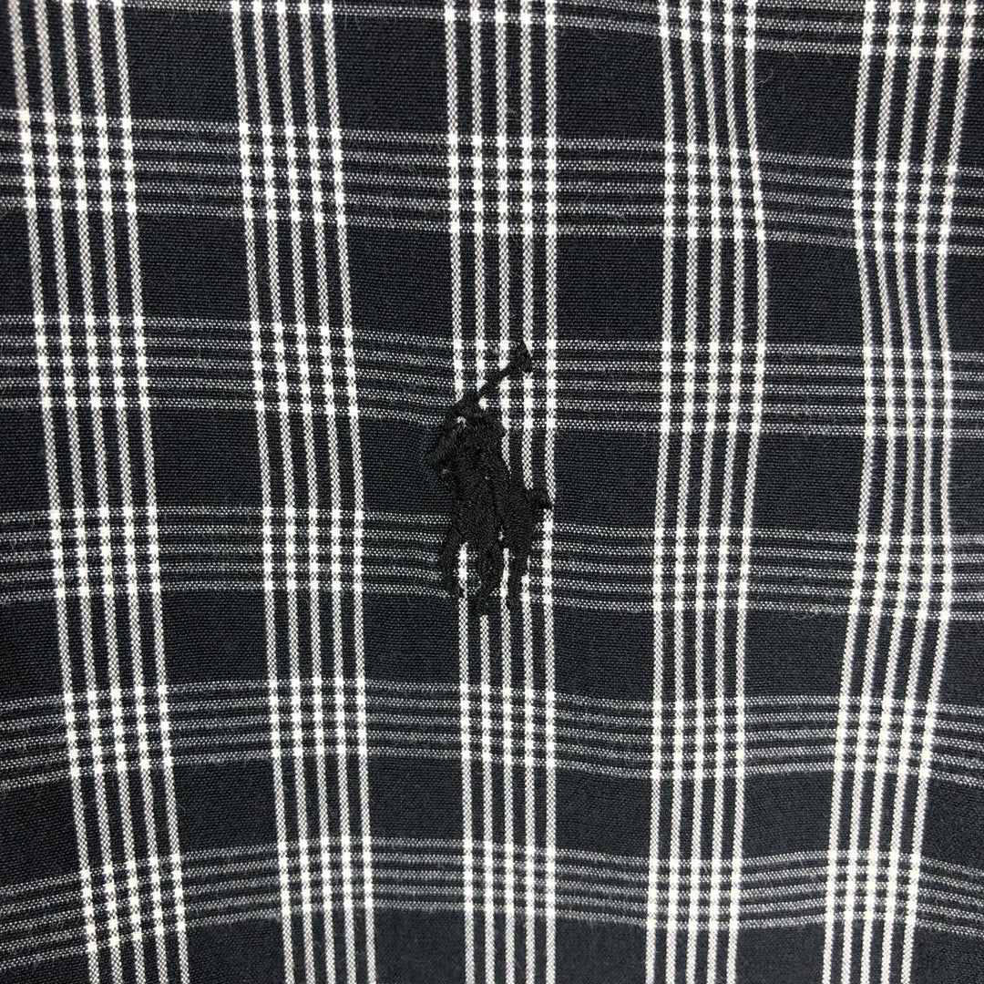 Ralph Lauren POLO by Ralph Lauren LOWELL SPORT Long-Sleeve Button-Down Check Shirt, Men's Size XXL (approx.) cotton black type Vintage Second Hand